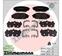 Kit pastiglie freno Zimmermann Anteriore per HYUNDAI ix55