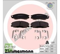 Kit pastiglie freno Zimmermann Anteriore per HYUNDAI SANTA FE TRAJET H-1