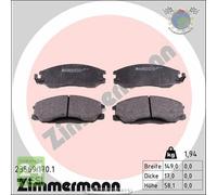 Kit pastiglie freno Zimmermann Anteriore per HYUNDAI SANTA FE TRAJET H-1 XG SSA