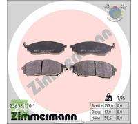 Kit pastiglie freno Zimmermann Anteriore per INFINITI EX M G NISSAN PATHFINDER