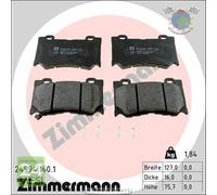 Kit pastiglie freno Zimmermann Anteriore per INFINITI QX70 Q70 Q60 Q50 FX G NIS