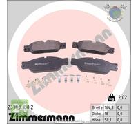 Kit pastiglie freno Zimmermann Anteriore per JAGUAR S-TYPE XJ #2g