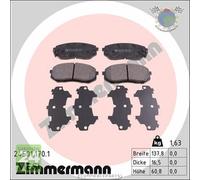 Kit pastiglie freno Zimmermann Anteriore per KIA SPORTAGE OPTIMA CARENS