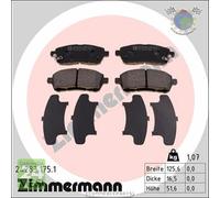 Kit pastiglie freno Zimmermann Anteriore per MAZDA 2 SUZUKI SWIFT