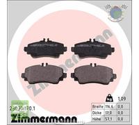Kit pastiglie freno Zimmermann Anteriore per MERCEDES CLASSE A 210 190 170 160