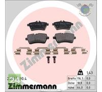 Kit pastiglie freno Zimmermann Anteriore per MERCEDES CLASSE B 180 170 160 1 #uh