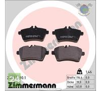 Kit pastiglie freno Zimmermann Anteriore per MERCEDES CLASSE B 180 170 160 150