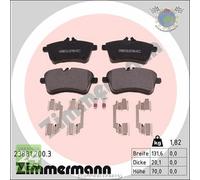 Kit pastiglie freno Zimmermann Anteriore per MERCEDES CLASSE B 200 180 170 A #2e