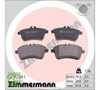 Kit pastiglie freno Zimmermann Anteriore per MERCEDES CLASSE B 200 180 170 A E-