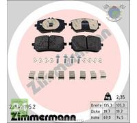 Kit pastiglie freno Zimmermann Anteriore per MERCEDES CLASSE B 220 A GLB 200 18