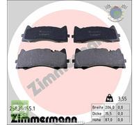 Kit pastiglie freno Zimmermann Anteriore per MERCEDES CLASSE C AMG63 AMG GT