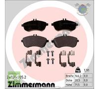 Kit pastiglie freno Zimmermann Anteriore per MERCEDES CLASSE E 250 220 200 C #uz