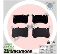 Kit pastiglie freno Zimmermann Anteriore per MERCEDES CLASSE GLA AMG45 45 A CLA