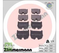 Kit pastiglie freno Zimmermann Anteriore per MERCEDES CLASSE S 600 CL 65 63 55