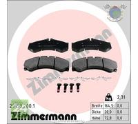 Kit pastiglie freno Zimmermann Anteriore per MERCEDES SPRINTER 416 414 413 4 #58