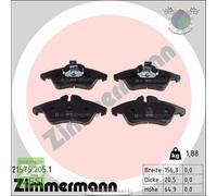Kit pastiglie freno Zimmermann Anteriore per MERCEDES SPRINTER 416 414 413 412