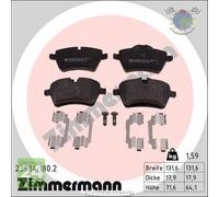 Kit pastiglie freno Zimmermann Anteriore per MINI #2s