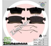 Kit pastiglie freno Zimmermann Anteriore per OPEL ASTRA K #0f