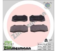 Kit pastiglie freno Zimmermann Anteriore per OPEL CORSA E D