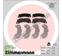 Kit pastiglie freno Zimmermann Anteriore per PORSCHE PANAMERA MACAN