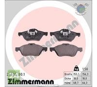 Kit pastiglie freno Zimmermann Anteriore per RENAULT MEGANE CLIO #vv