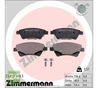 Kit pastiglie freno Zimmermann Anteriore per RENAULT SCENIC MEGANE KANGOO GRAND