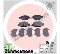 Kit pastiglie freno Zimmermann Anteriore per TOYOTA COROLLA CELICA