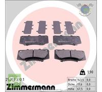 Kit pastiglie freno Zimmermann Anteriore per TOYOTA HILUX #g9