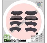 Kit pastiglie freno Zimmermann Anteriore per TOYOTA YARIS #u4