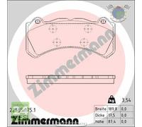 Kit pastiglie freno Zimmermann Anteriore per VOLVO V60 S60