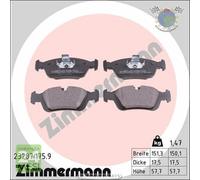 Kit pastiglie freno Zimmermann pb:z Anteriore per BMW Z4 E85 3.0 2.5 2.2 2.0 Z3