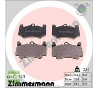 Kit pastiglie freno Zimmermann PB:Z Anteriore per PORSCHE 911 #1c
