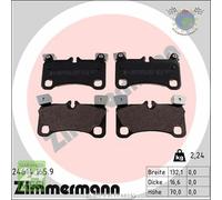 Kit pastiglie freno Zimmermann pb:z Posteriore per AUDI Q7 PORSCHE CAYENNE BOXST