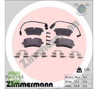 Kit pastiglie freno Zimmermann Posteriore per AUDI A7 A6