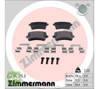 Kit pastiglie freno Zimmermann Posteriore per AUDI Q5 A5 A4 #4s