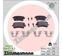 Kit pastiglie freno Zimmermann Posteriore per AUDI Q5 A5 A4 #v6