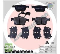 Kit pastiglie freno Zimmermann Posteriore per AUDI TT A3