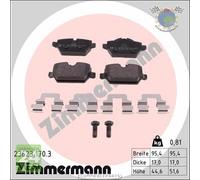 Kit pastiglie freno Zimmermann Posteriore per BMW 3 E91 316 E90 320 318 1 E8 #te