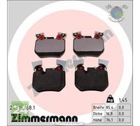 Kit pastiglie freno Zimmermann Posteriore per BMW 3 E93 330 320 E92 E91 E90 1 E