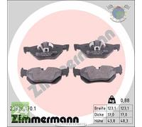 Kit pastiglie freno Zimmermann Posteriore per BMW X1 E84 xDrive sDrive 3 E93 32
