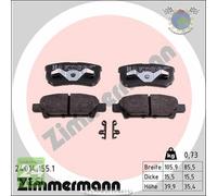 Kit pastiglie freno Zimmermann Posteriore per CHRYSLER SEBRING Cabriolet DODGE