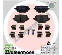 Kit pastiglie freno Zimmermann Posteriore per CITROEN BERLINGO OPEL COMBO E PEU