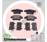 Kit pastiglie freno Zimmermann Posteriore per CITROEN C4 I
