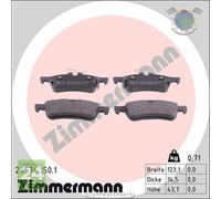 Kit pastiglie freno Zimmermann Posteriore per DAIHATSU CHARADE TOYOTA YARIS