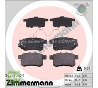 Kit pastiglie freno Zimmermann Posteriore per HONDA ACCORD VIII