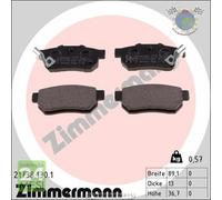 Kit pastiglie freno Zimmermann Posteriore per HONDA JAZZ III IV II CRX