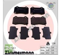 Kit pastiglie freno Zimmermann Posteriore per HYUNDAI GENESIS JEEP GRAND CHEROK
