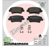 Kit pastiglie freno Zimmermann Posteriore per HYUNDAI i20