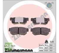 Kit pastiglie freno Zimmermann Posteriore per HYUNDAI SANTA FE GRANDEUR TRAJET