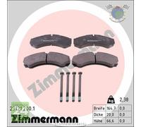 Kit pastiglie freno Zimmermann Posteriore per IVECO DAILY III VI RENAULT TRUCKS